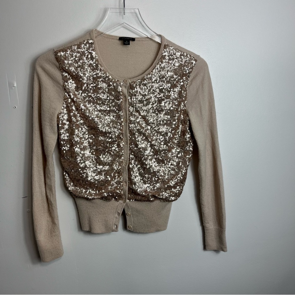 Ann Taylor sequin Cardigan Sweater size small 1651